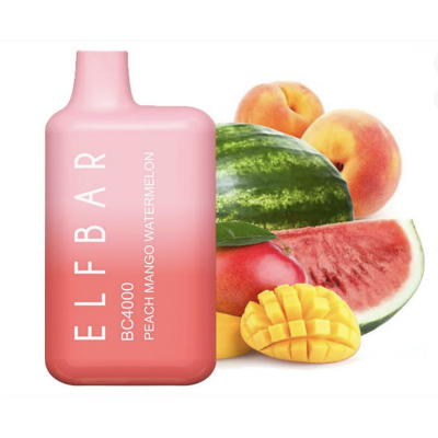 Одноразова POD система ELF BAR BC4000 Peach Mango Watermelon на 4000 затяжок - купити