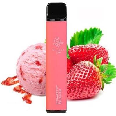 Одноразова POD система ELF BAR 1500 Strawberry Ice Cream на 1500 затяжок - купити