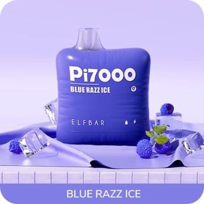 Одноразова POD система ELF BAR Pi7000 Blue Razz Ice на 7000 затяжок - купити