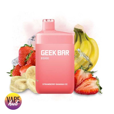 Одноразова POD система Geek Bar B5000 - Strawberry Banana Ice на 5000 затяжок - купити