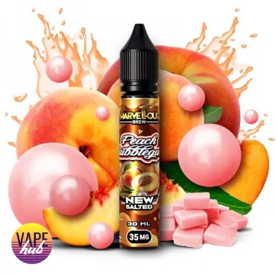 Рідина Marvellous Brew New Salted 30 мл 35 мг - Peach Bubblegum - купити