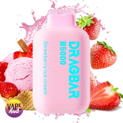 Одноразова POD система DragBar B5000 - Strawberry Ice Cream на 5000 затяжок - купити