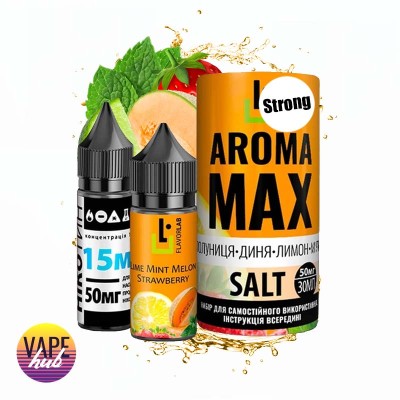 Набір Aroma MAX Salt Strong 30 мл 50 мг - Strawberry Melon Lemon Mint - купити
