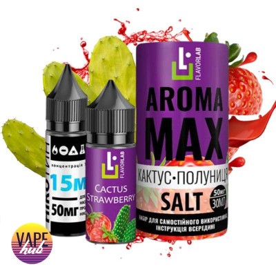 Набор Aroma Max Salt 30 Мл 50 Мг Cactus Strawberry - купити
