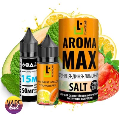 Набір Aroma MAX Salt 30 мл 50 мг - Strawberry Melon Lemon Mint - купити