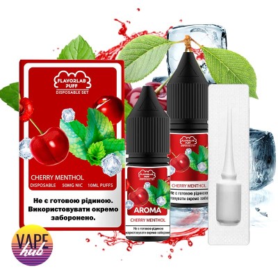 Набір Flavorlab Disposable Puff 10 мл 50 мг - Cherry Menthol - купити