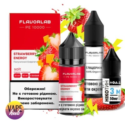 Набір Flavorlab PE 10000 30 мл 50 мг - Strawberry Energy - купити