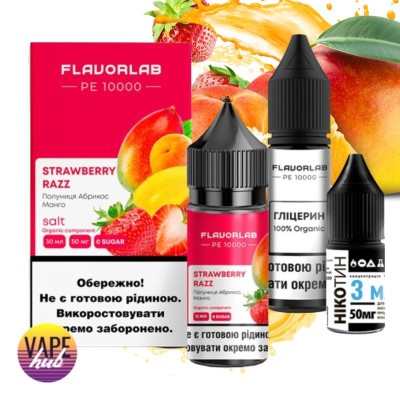 Набор Flavorlab PE 10000 30 мл 50 мг - Strawberry Razz - купити