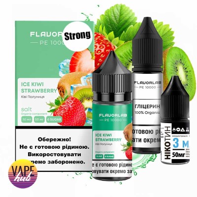 Набір Flavorlab PE 10000 Strong 30 мл 50 мг - Ice Kiwi Strawberry - купити