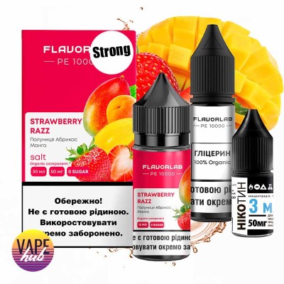 Набір Flavorlab PE 10000 Strong 30 мл 50 мг - Strawberry Razz - купити