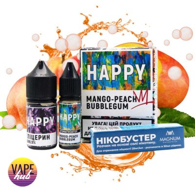 Набір HAPPY 30 мл 25 мг - Mango Peach Bubblegum - купити