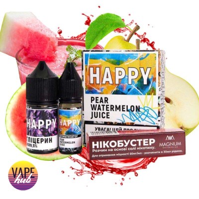 Набор Happy 30 Мл 50 Мг Pear Watermelon Juice - купити