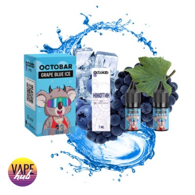 Набір OctoBar NFT Salt 10 мл 50 мг - ﻿Grape Blue Ice - купити